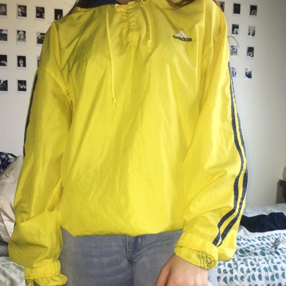 Adidas yellow jacket vintage